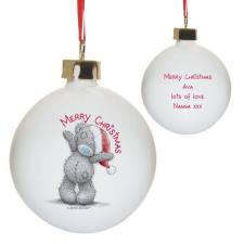 Personalised Me to You Merry Christmas Bauble